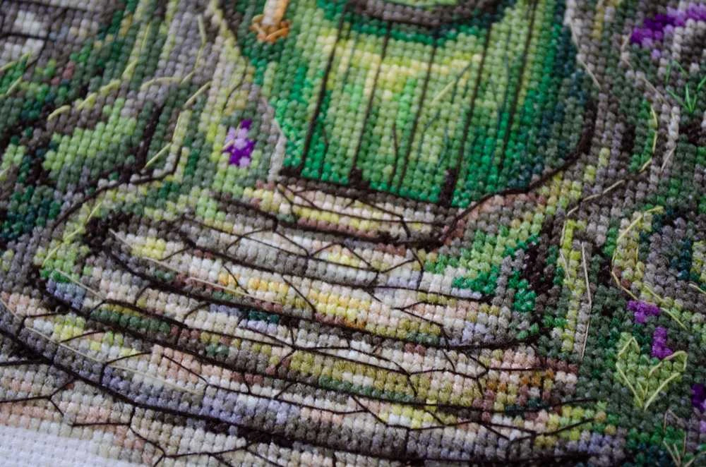 Abris Art Kryželiu siuvinėjimo rinkinys „Kur gyvena elfai“ 20x21 cm AAH-267
