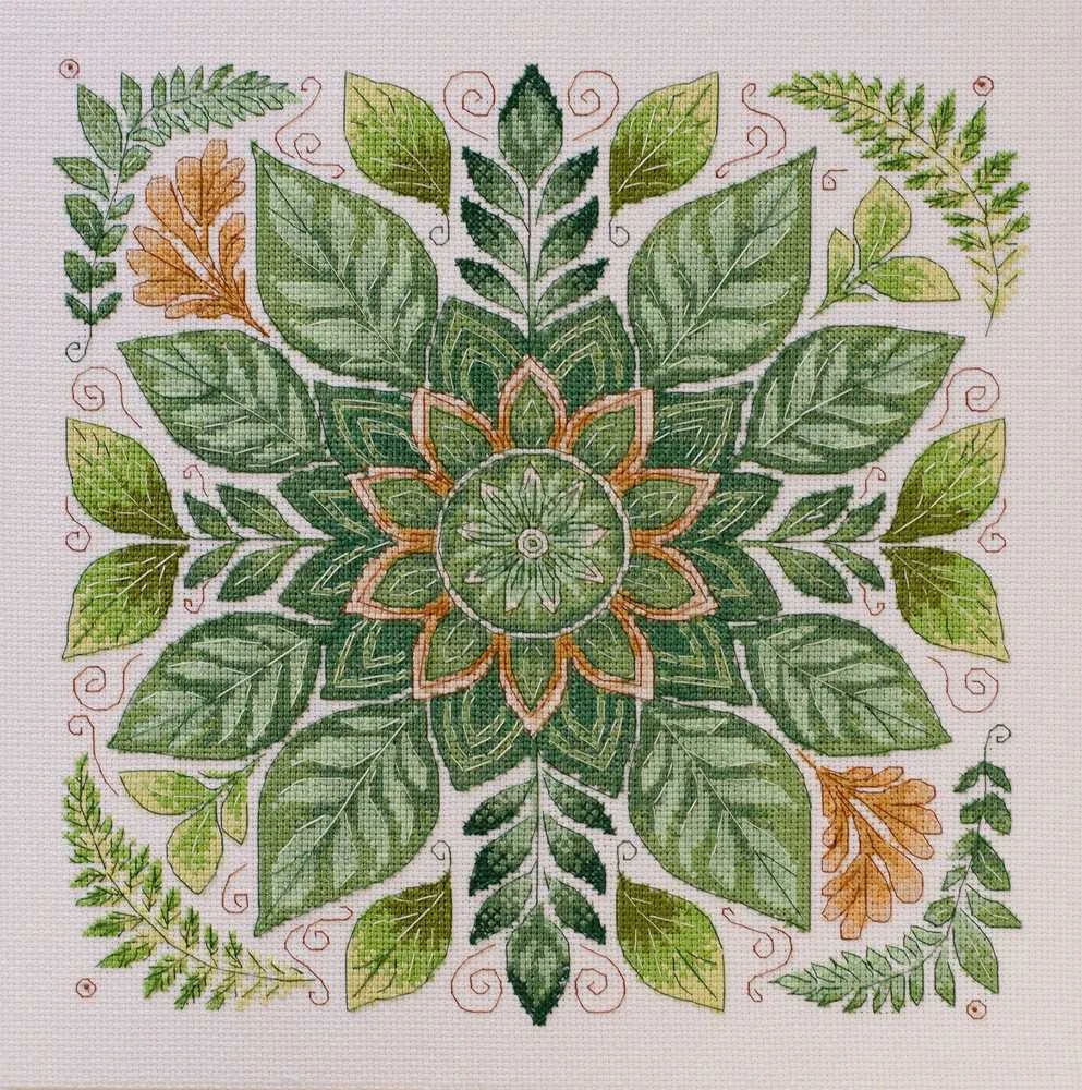 Abris Art Kryželiu siuvinėjimo rinkinys „Lapų šokis“ 30x30 cm