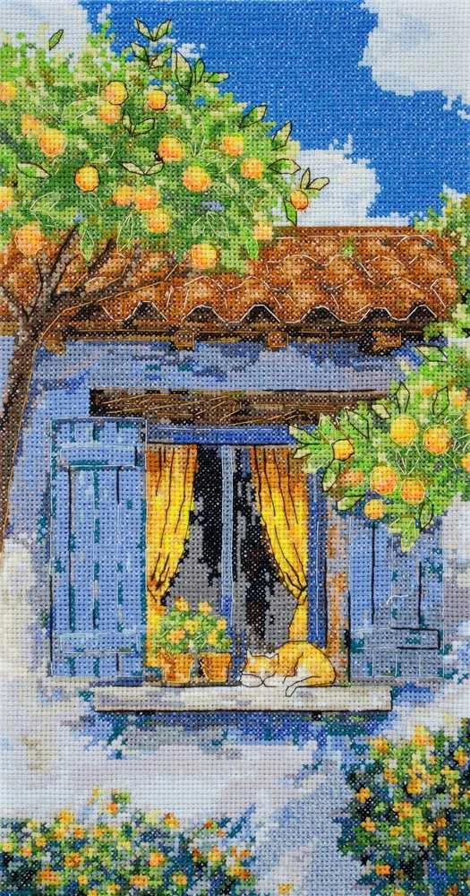 Abris Art Kryželiu siuvinėjimo rinkinys „Viduržemio svaja“ 18x34 cm AAH-291