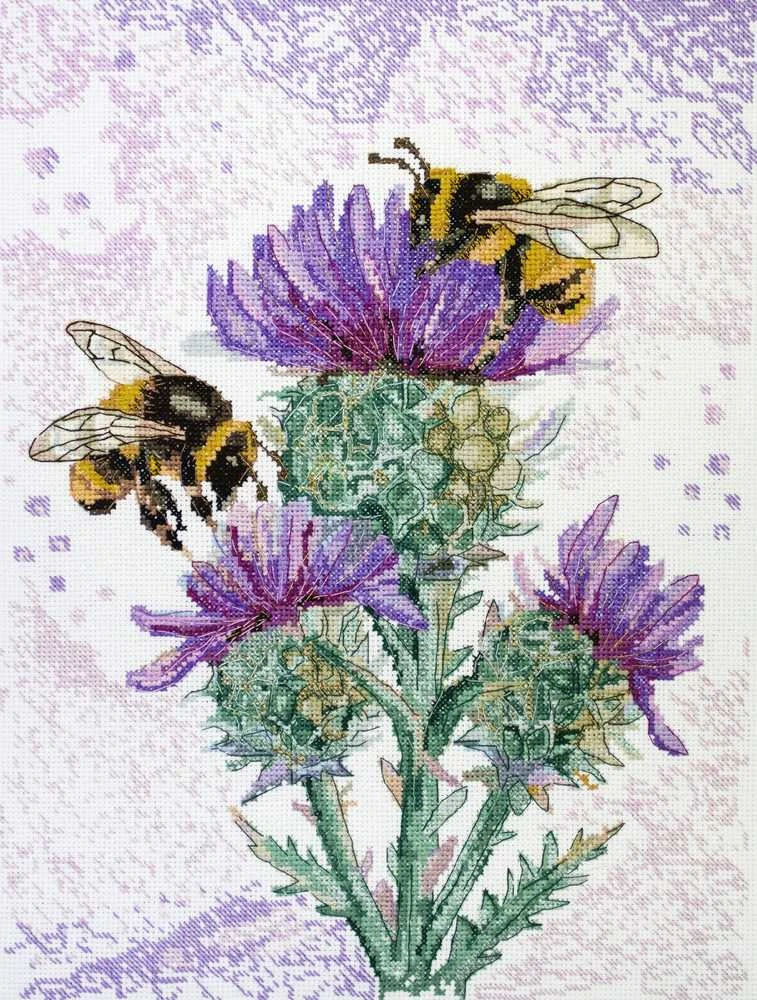 Abris Art Siuvinėjimo kryželiu rinkinys „Nektaro medžioklė“ su karoliukais, 27×36 cm