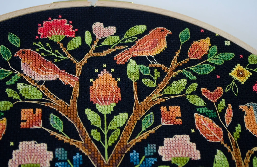 Abris Art Rinkinys kryželiu siuvinėjimui „Miško pasakų medis“ 30x30 cm
