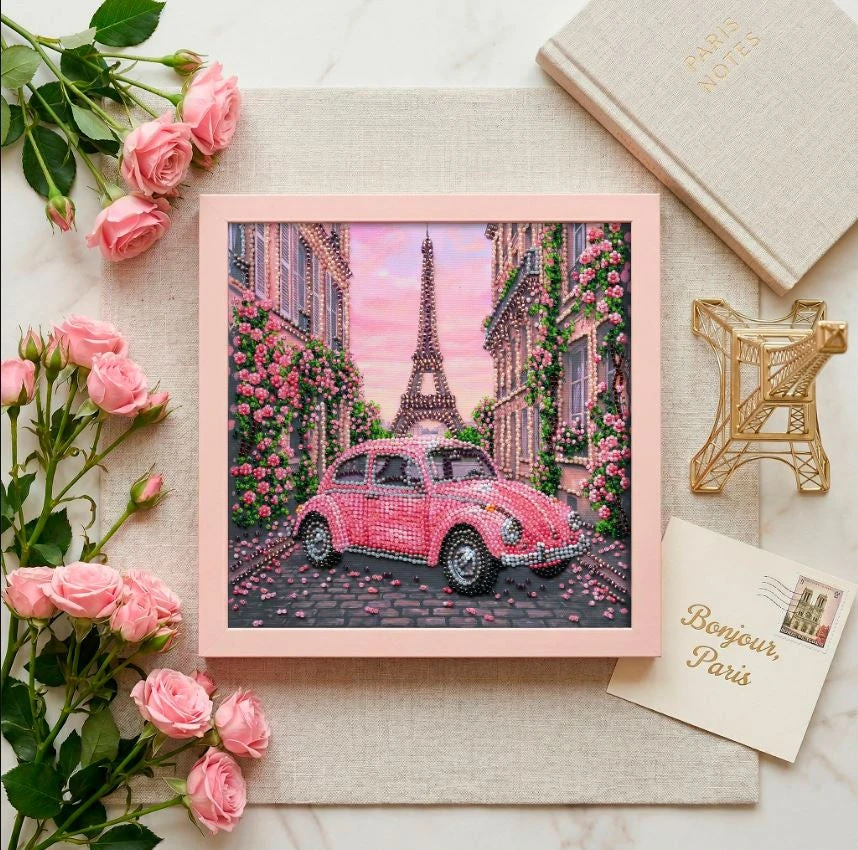 Abris Art Miesto vaizdo karoliukų siuvinėjimo rinkinys „La Vie en Rose“ 20x20
