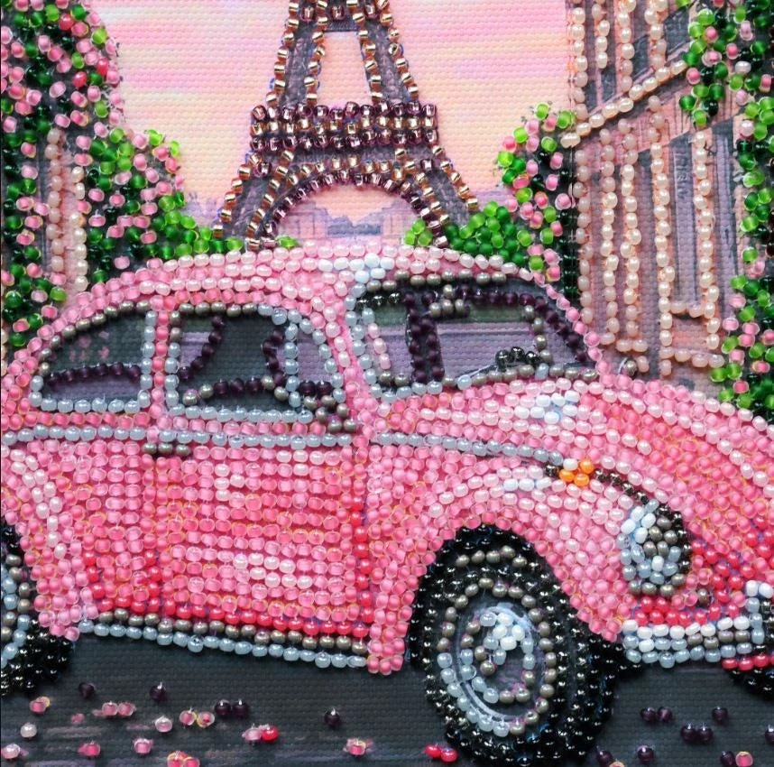 Abris Art Miesto vaizdo karoliukų siuvinėjimo rinkinys „La Vie en Rose“ 20x20