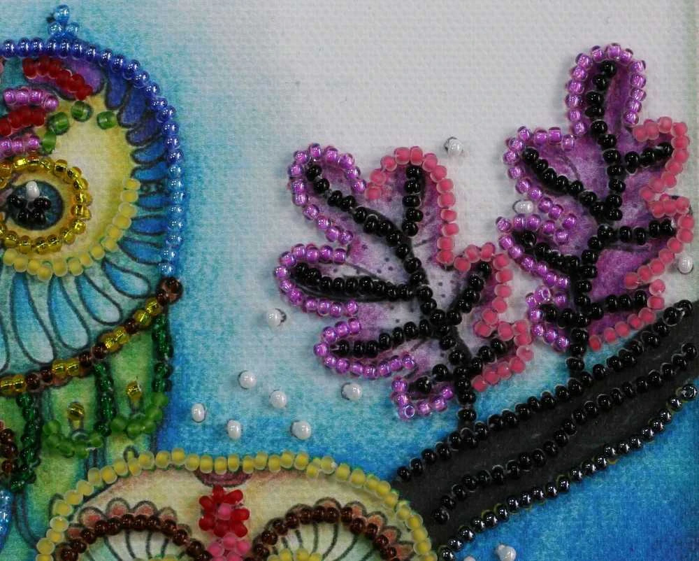 Abris Art Mini karoliukų siuvinėjimo rinkinys „Naktinė pora“ 15x15 cm