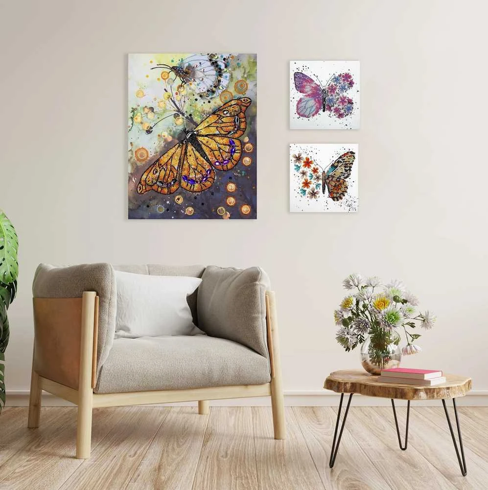 Abris Art Mini karoliukų siuvinėjimo rinkinys „Tigro sparnai“, 15×15 cm, Preciosa
