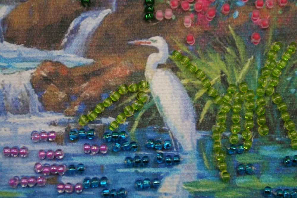 Abris Art Mini siuvinėjimo karoliukais rinkinys „Miško tankmėje“ 15x15 cm