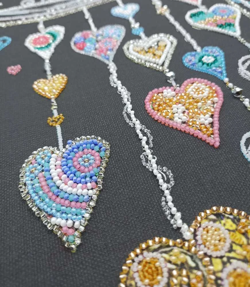 Abris Art paukščių meilė didelis siuvinėjimo karoliukais rinkinys