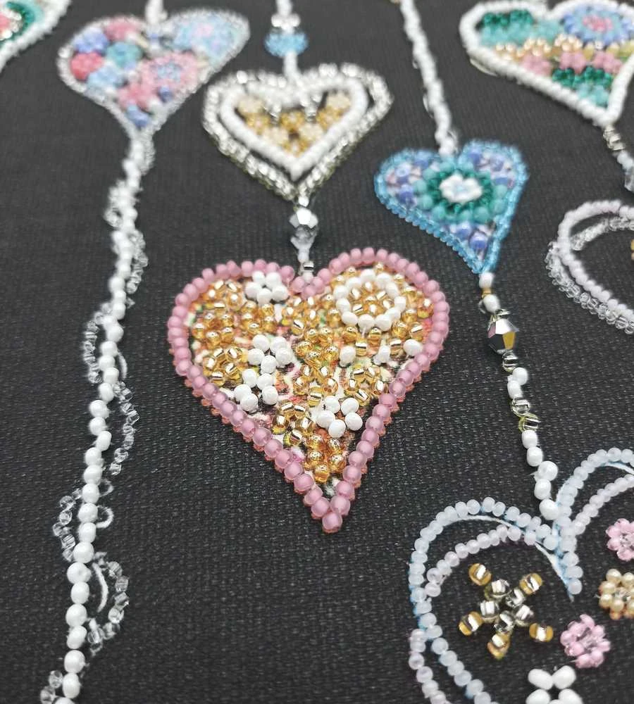 Abris Art paukščių meilė didelis siuvinėjimo karoliukais rinkinys