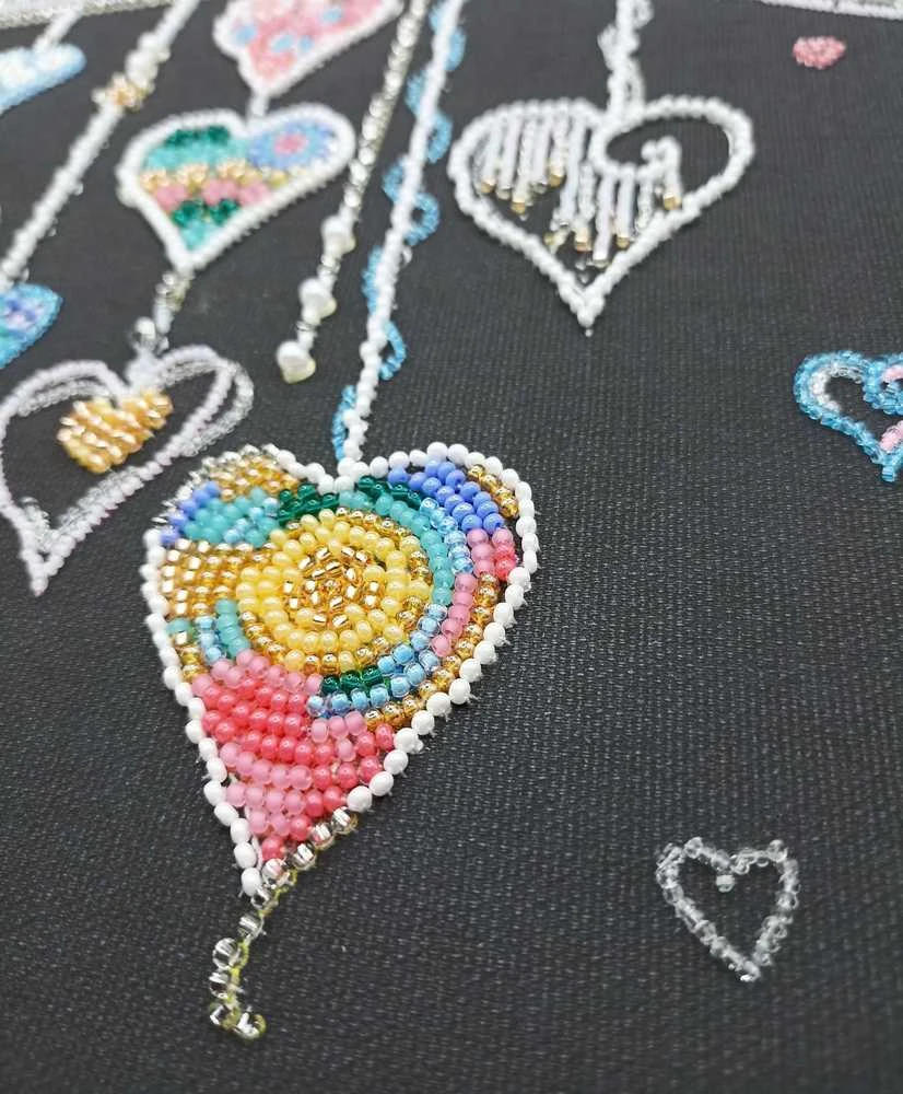 Abris Art paukščių meilė didelis siuvinėjimo karoliukais rinkinys