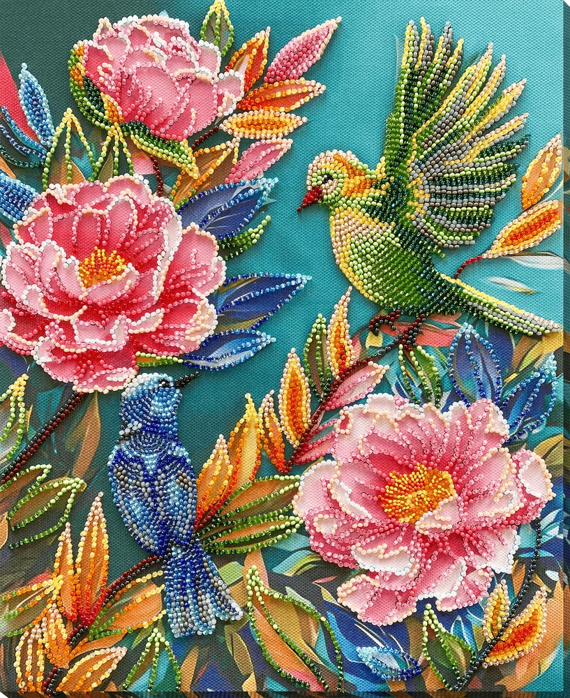 Abris Art Pavasario Šurmulys karoliukų siuvinėjimo rinkinys 24x30 cm AAB-924