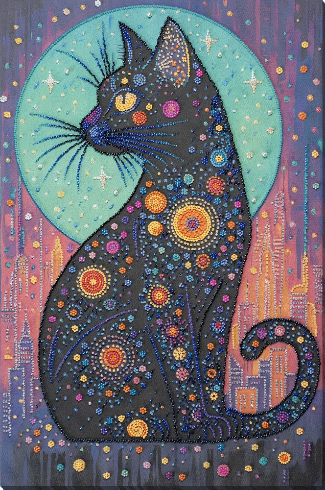 Abris Art Puošnus karoliukų siuvinėjimo rinkinys „Žvaigždžių žvilgsnis“ 30x45