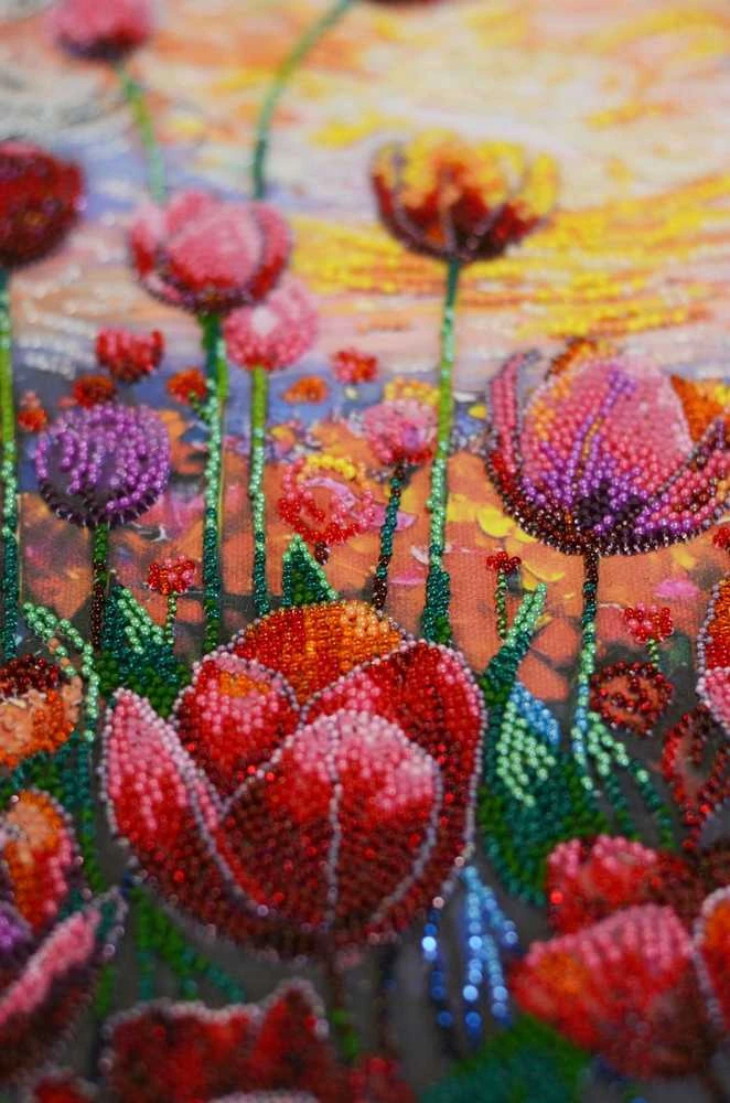 Abris Art Puošnus karoliukų siuvinėjimo rinkinys „Pavasario ritmas“ 24x42 cm
