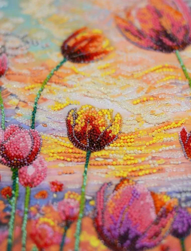 Abris Art Puošnus karoliukų siuvinėjimo rinkinys „Pavasario ritmas“ 24x42 cm