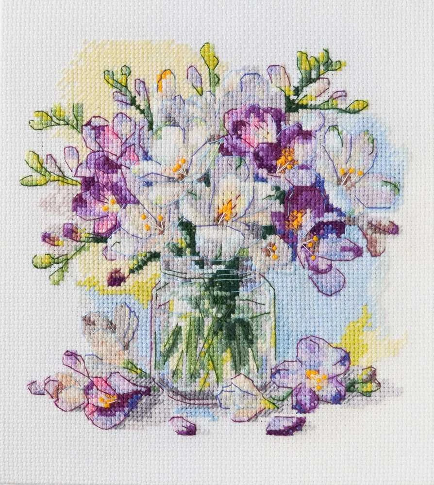Abris Art Rinkinys kryželiui „Pirmoji puokštė“ 17x17 cm