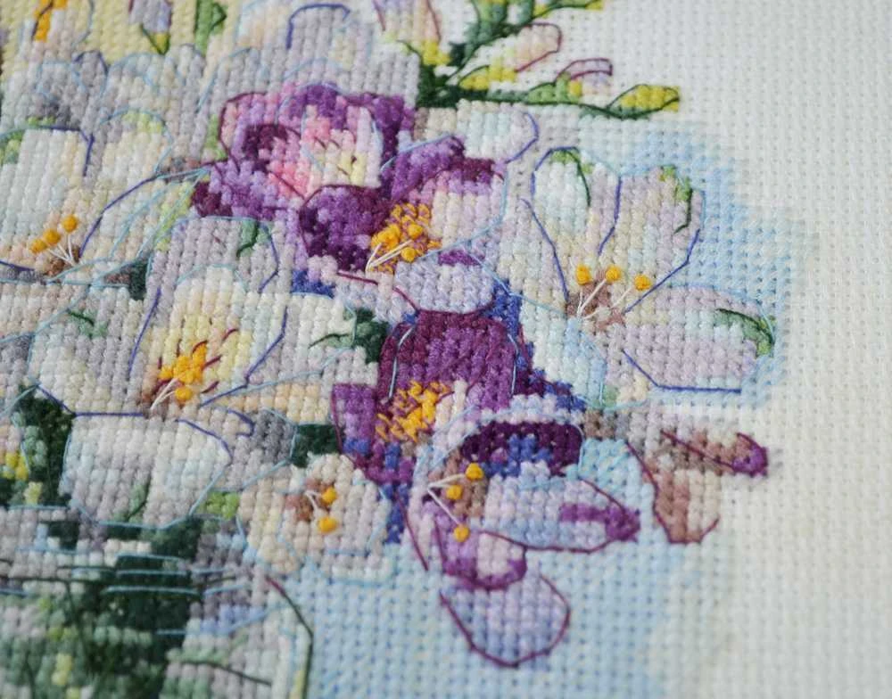 Abris Art Rinkinys kryželiui „Pirmoji puokštė“ 17x17 cm