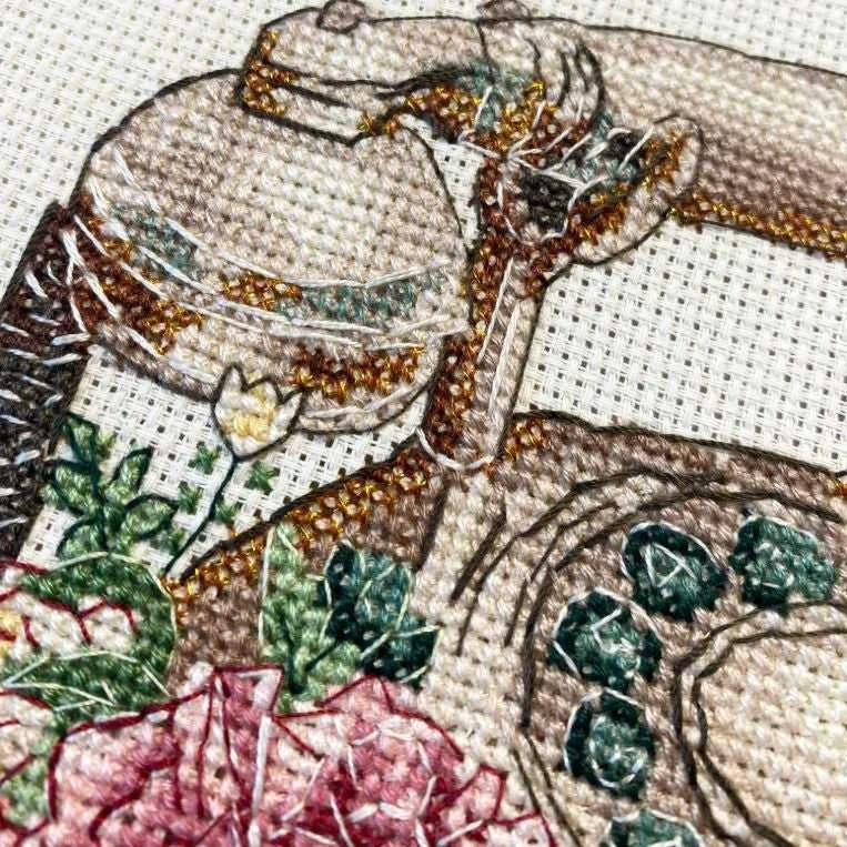 Abris Art Rinkinys kryželiui siuvinėti „Laukiu tavo skambučio“ 20x16 cm
