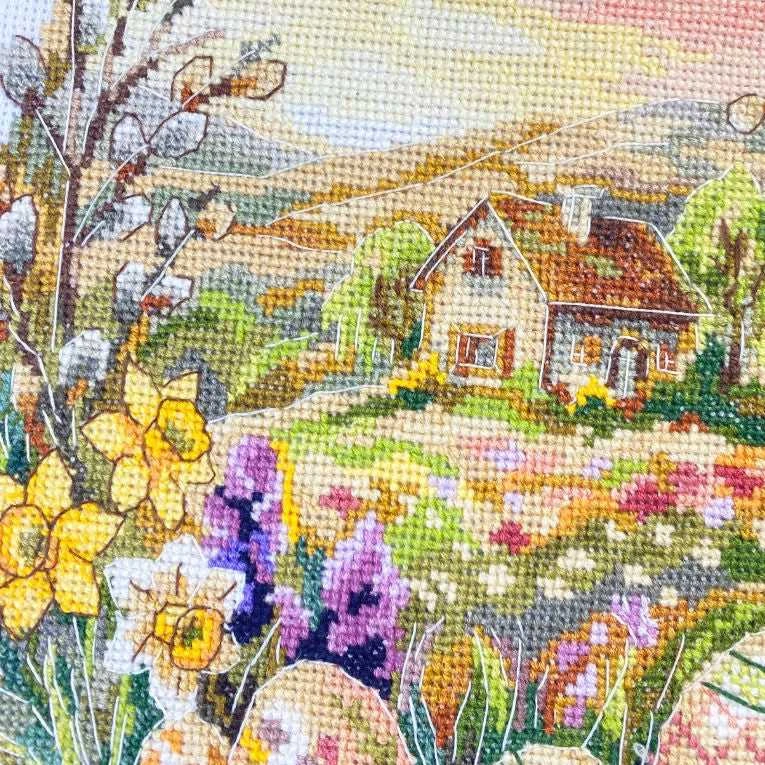 Abris Art Rinkinys kryželiui siuvinėti „Velykų stebuklas“ 17x24 cm AAH-322