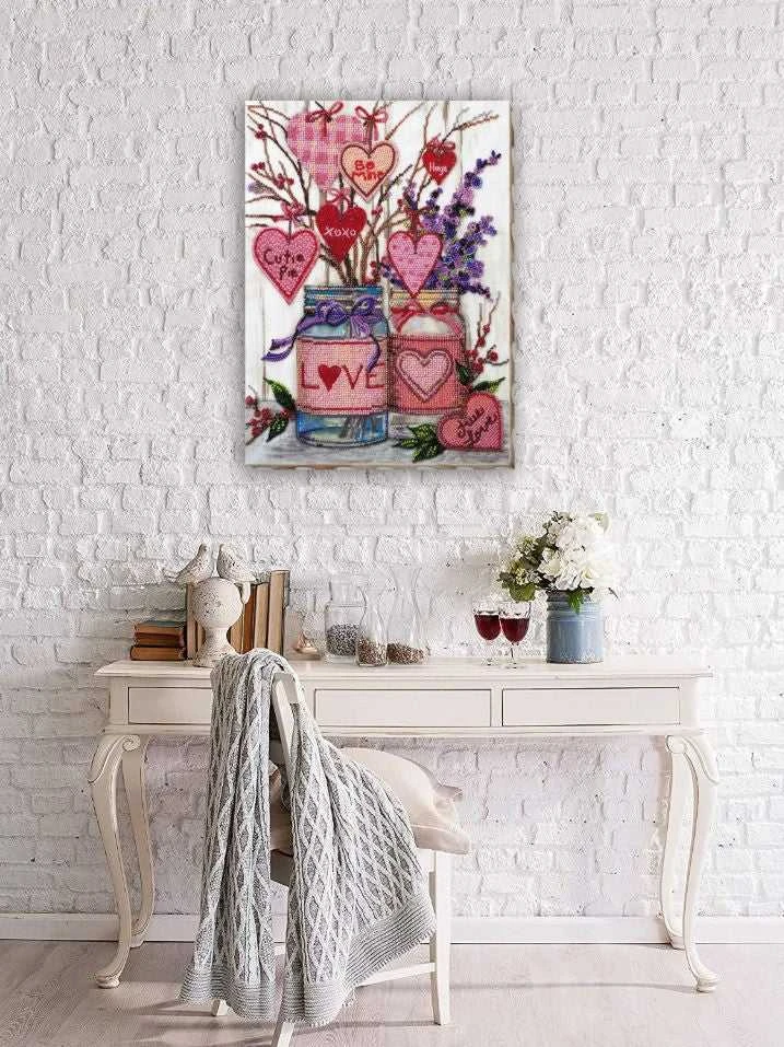 Abris Art Rinkinys siuvinėjimui karoliukais „Apie meilę“ 25x34 cm AAB-729