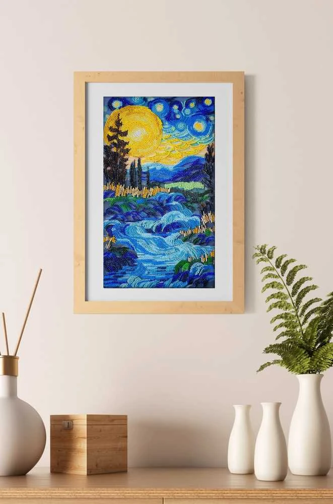Abris Art Siuvinėjimo biseriu rinkinys Už krioklio, didelis paveikslas