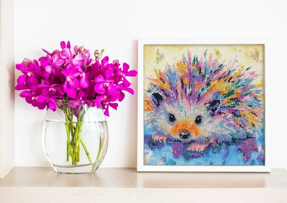 Abris Art Siuvinėjimo karoliukais rinkinys „Ežiukas“ 20x20 cm AMB-101