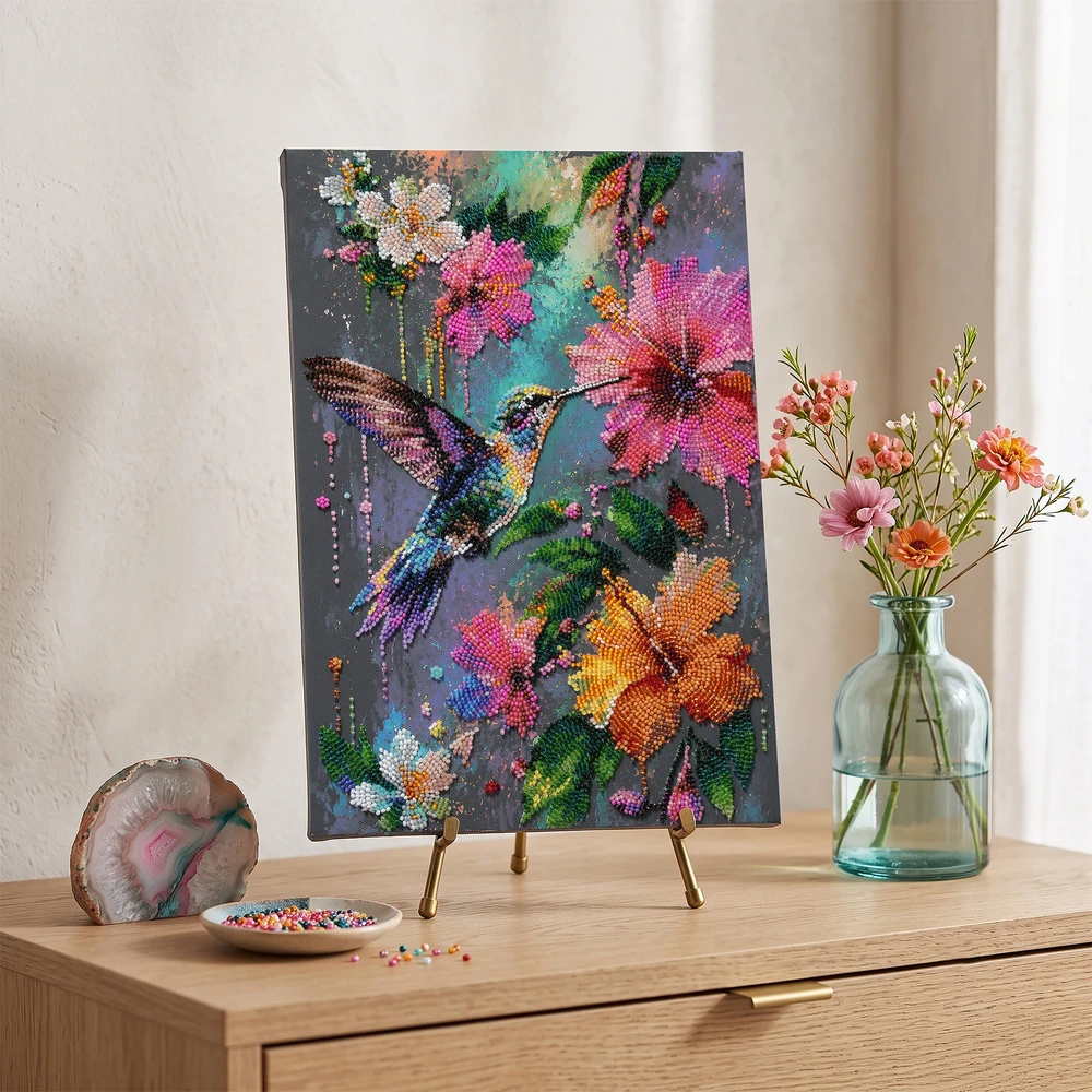 Abris Art Siuvinėjimo karoliukais rinkinys „Tropikų svečias“ 22 x 32 cm