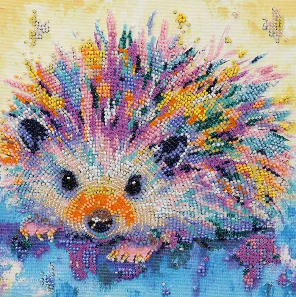 Abris Art Siuvinėjimo karoliukais rinkinys „Ežiukas“ 20x20 cm AMB-101