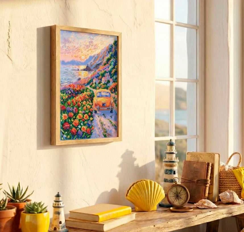 Abris Art Siuvinėjimo karoliukais rinkinys „Saulėlydis virš jūros“ 23x34 AAB-968