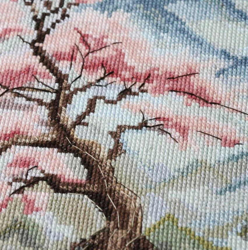 Abris Art Siuvinėjimo kryželiu rinkinys „Rami vieta“, gamtos peizažas 34×28 cm