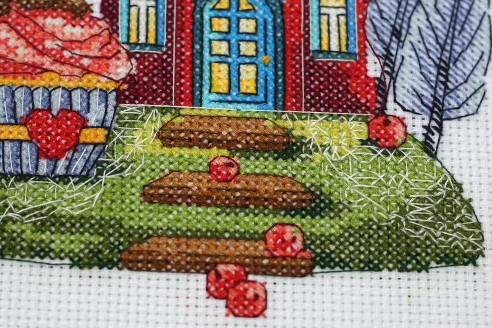 Abris Art Siuvinėjimo kryželiu rinkinys Kavinė, 14 ct, 32 spalvos, 15x19 cm