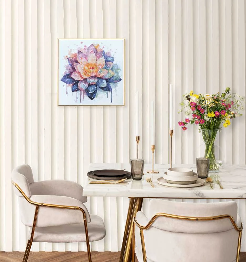 Abris Art Siuvinėjimo kryželiu rinkinys „Švytintis lotosas“ 24x24 cm Deco Scenes