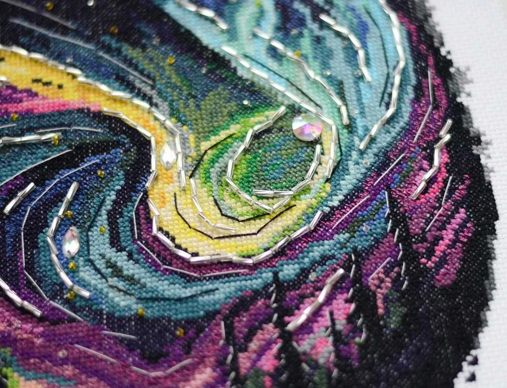 Abris Art Siuvinėjimo kryželiu rinkinys „Nakties švytėjimas“ 27x27 cm