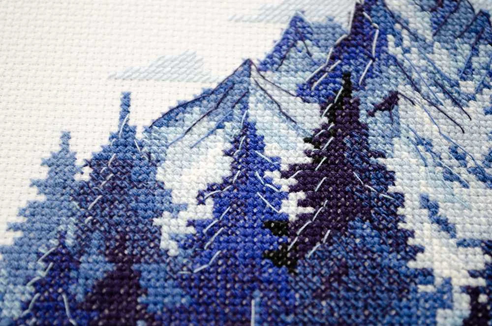Abris Art Siuvinėjimo kryželiu rinkinys „Sidabro žemė“, 14 ct, 20x35 cm