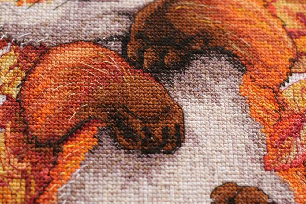 Abris Art Siuvinėjimo kryželiu rinkinys „Pirmasis ruduo“, 24×36 cm, 14 ct, 33 spalvos