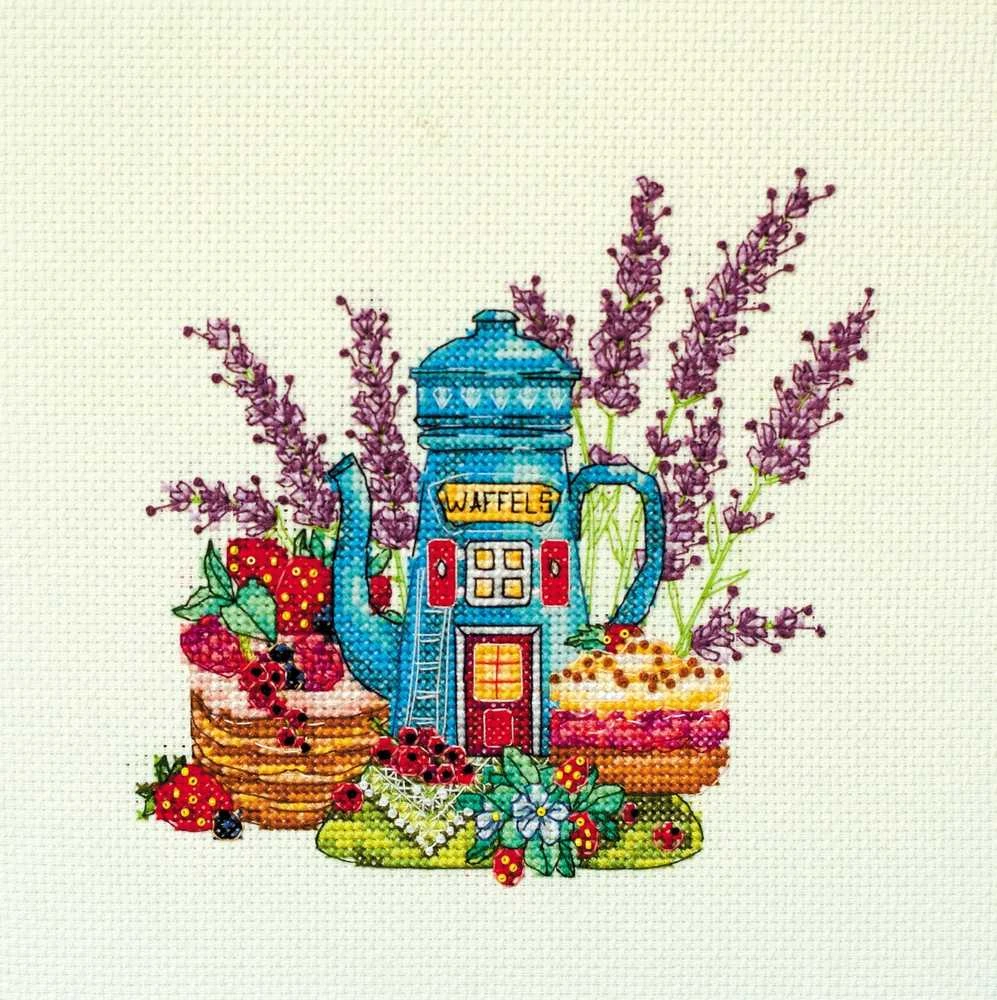 Abris Art Siuvinėjimo kryželiu rinkinys Saldus rytas, PRECIOSA, 14ct, 15×14 cm