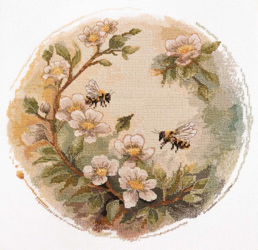 Abris Art Siuvinėjimo kryželiu rinkinys Medaus spalvos, 18 ct Zweigart, 24×24 cm