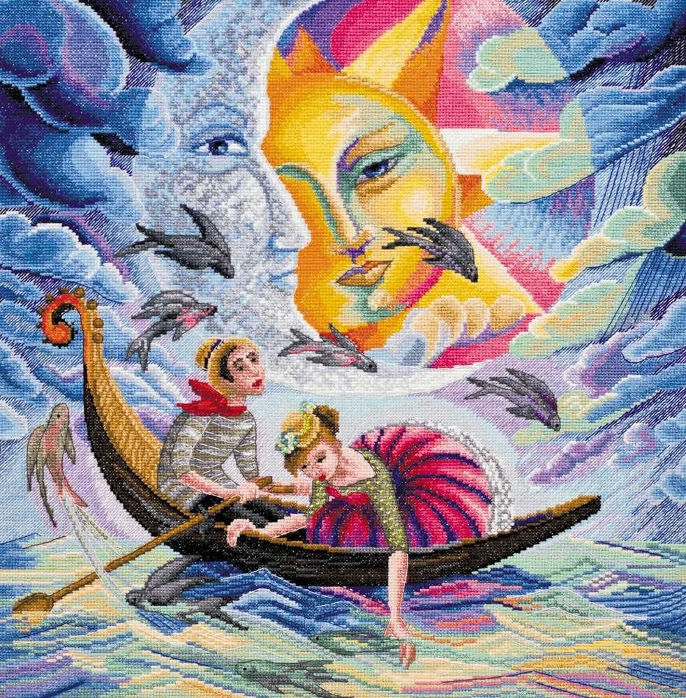 Abris Art Siuvinėjimo kryželiu rinkinys „Meilės daina“, dekoras 40x42 cm