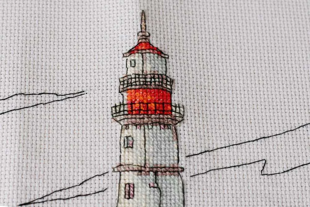 Abris Art Siuvinėjimo kryželiu rinkinys Švyturio šviesa, 14 ct, 39x20 cm