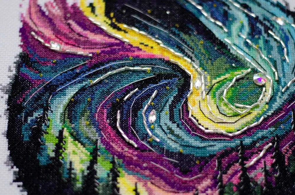 Abris Art Siuvinėjimo kryželiu rinkinys „Nakties švytėjimas“ 27x27 cm