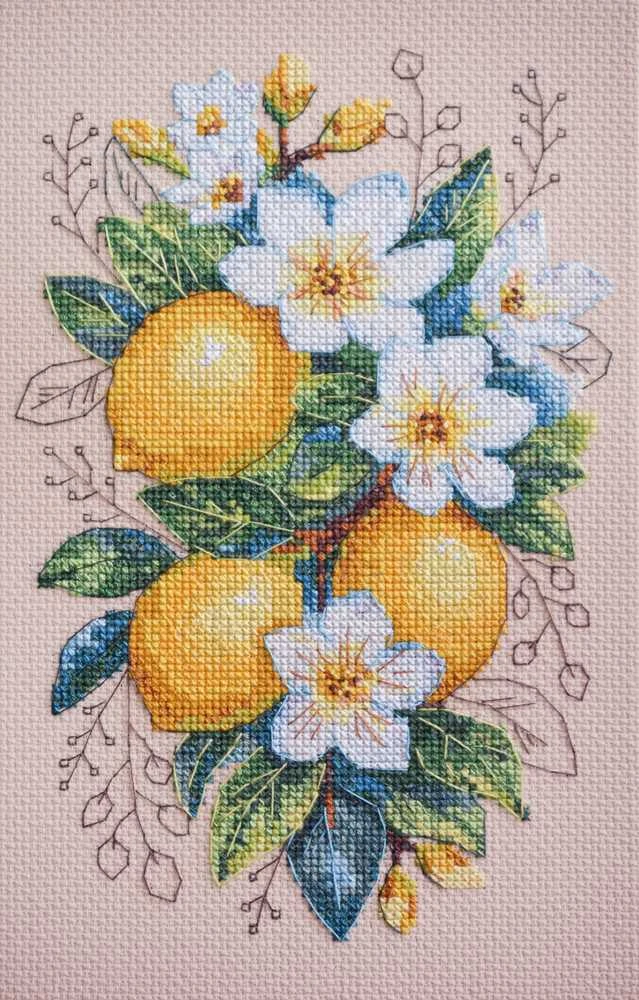 Abris Art Siuvinėjimo kryželiu rinkinys „Citrininė nuotaika“ 14x21 cm AAH-246