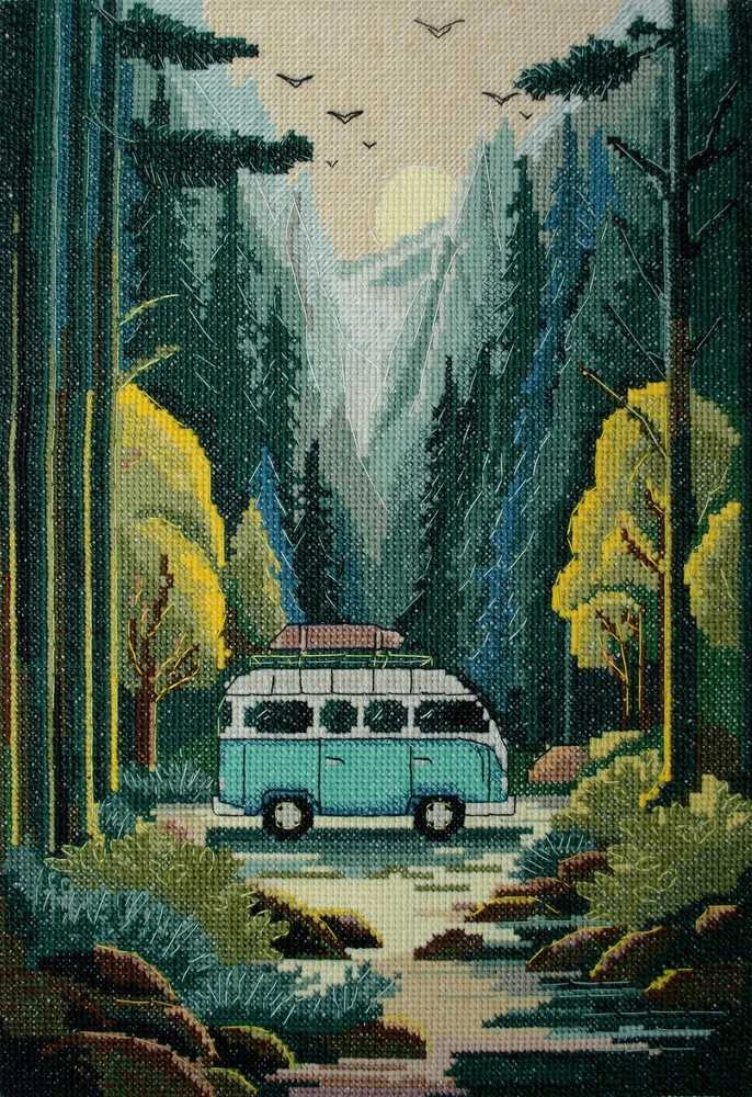 Abris Art Siuvinėjimo kryželiu rinkinys „Nuotykių troškulys“ su PRECIOSA, 22x32 cm