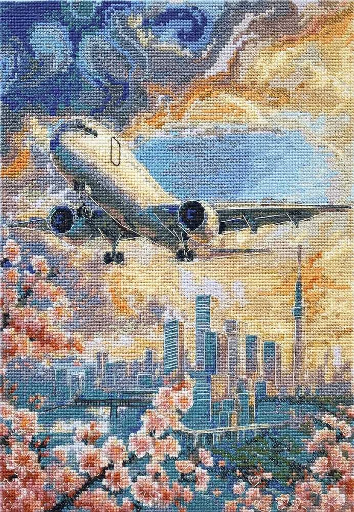 Abris Art Siuvinėjimo kryželiu rinkinys „Virš dangaus“ 17x23 cm AAH-308