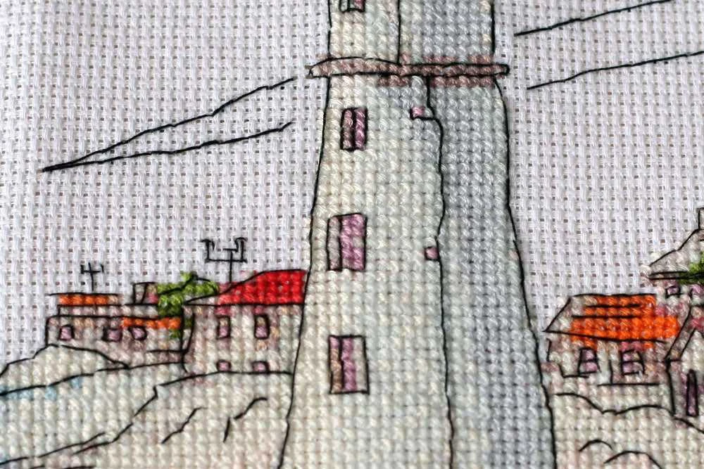Abris Art Siuvinėjimo kryželiu rinkinys Švyturio šviesa, 14 ct, 39x20 cm