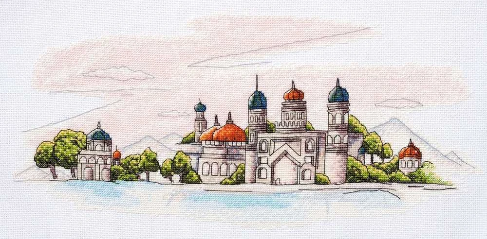 Abris Art Siuvinėjimo kryželiu rinkinys „Spalvoti kupolai“, 38x18 cm AAH-110