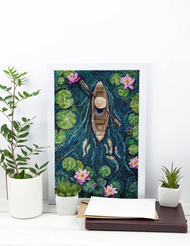 Abris Art Siuvinėjimo kryželiu rinkinys „Vienas baidarėje“ 21 x 32 cm