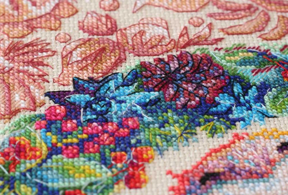 Abris Art Siuvinėjimo kryželiu rinkinys Saldžios uogos, 14 ct, 25x35 cm