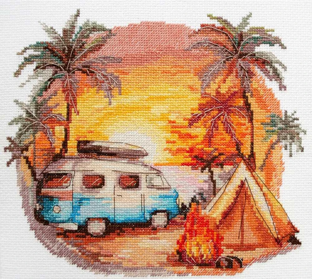 Abris Art Siuvinėjimo kryželiu rinkinys „Paplūdimio nuotykiai“ 22x20 cm AAH-241