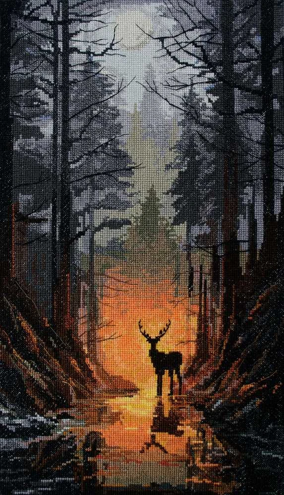 Abris Art Siuvinėjimo kryželiu rinkinys „Miško sergėtojas“, 24x42 cm, 27 spalvų, 14 ct