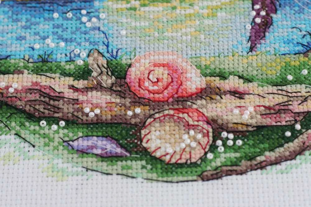 Abris Art Siuvinėjimo kryželiu rinkinys „Saulėtas rojus“, 25x25 cm paveikslas