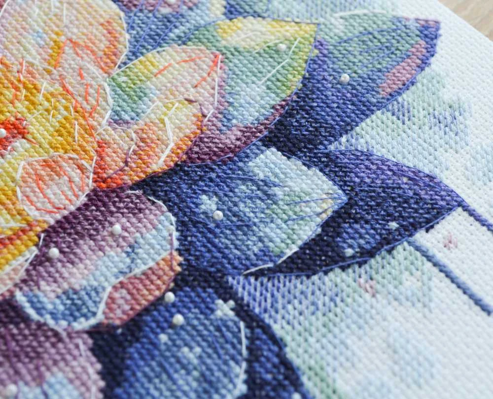 Abris Art Siuvinėjimo kryželiu rinkinys „Švytintis lotosas“ 24x24 cm Deco Scenes