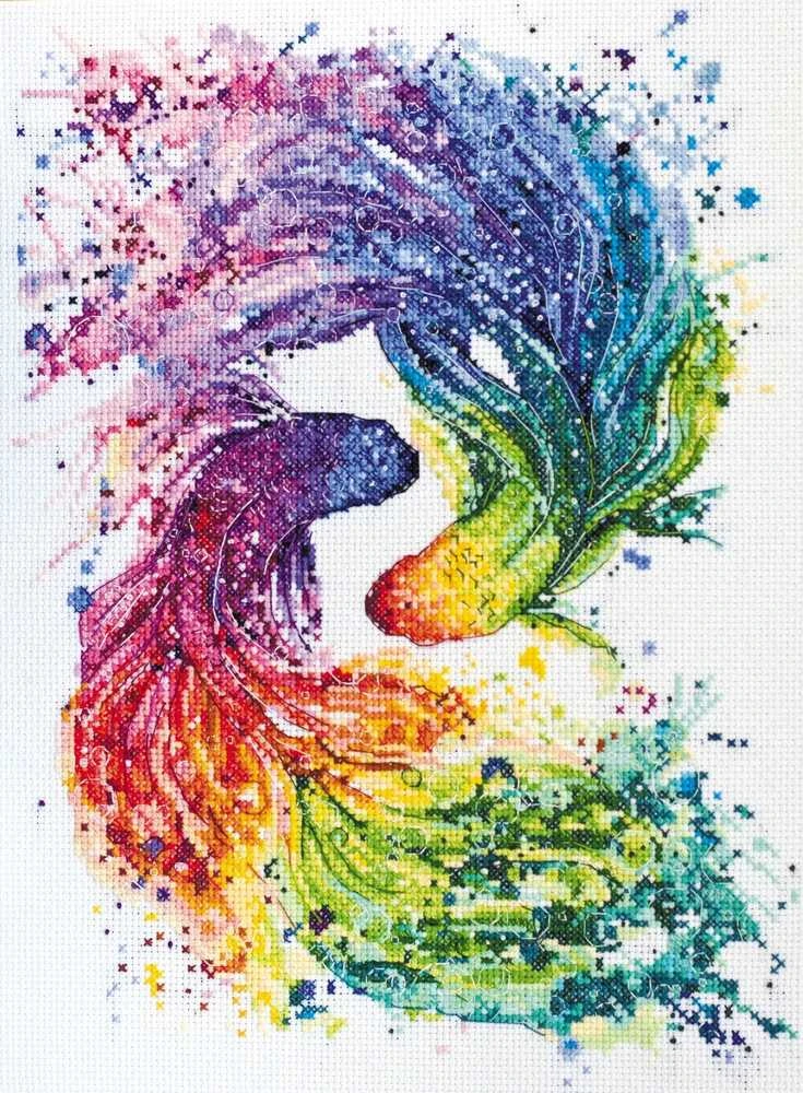 Abris Art Siuvinėjimo kryželiu rinkinys „Cha-cha-cha“, 14 ct, 24×31 cm, 43 spalvos